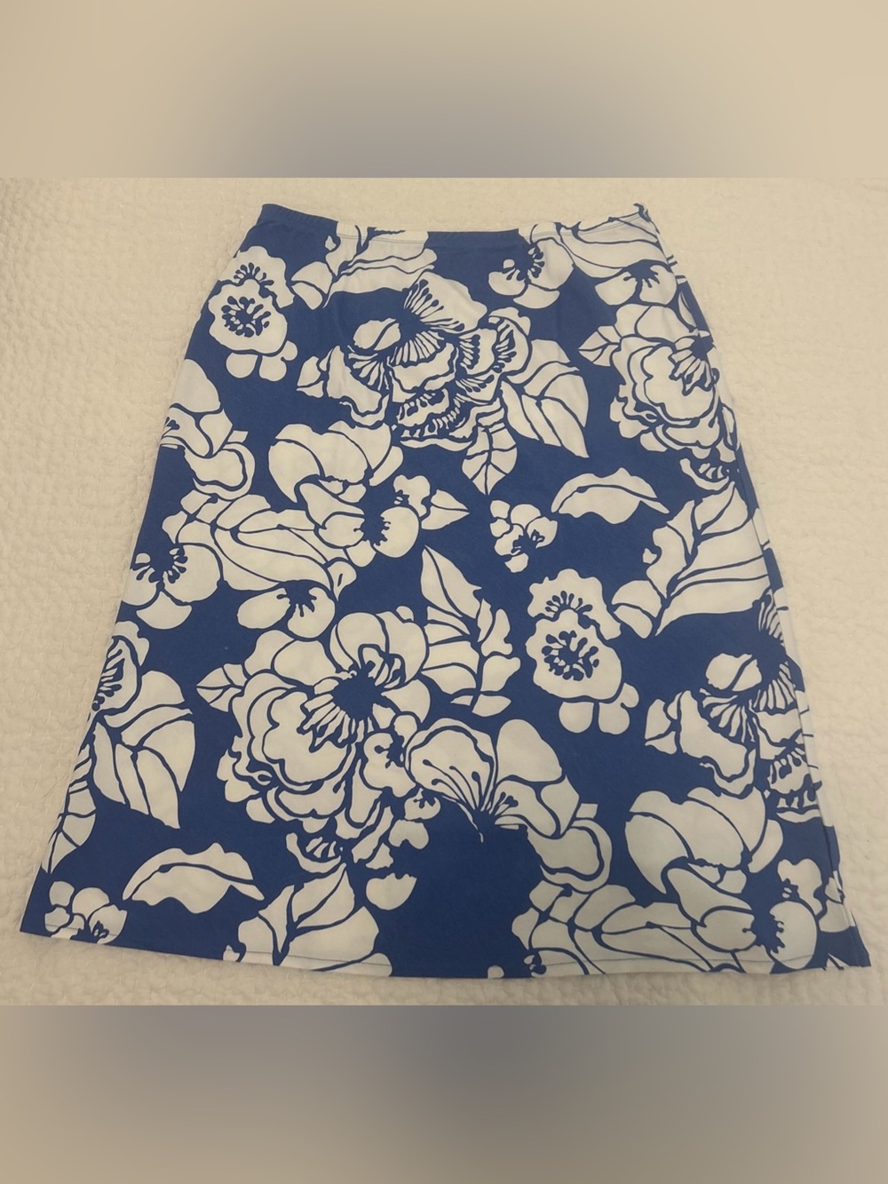 Lands End Blue Poppy Maxi Skirt - New In bag - Size 1X (16-18)